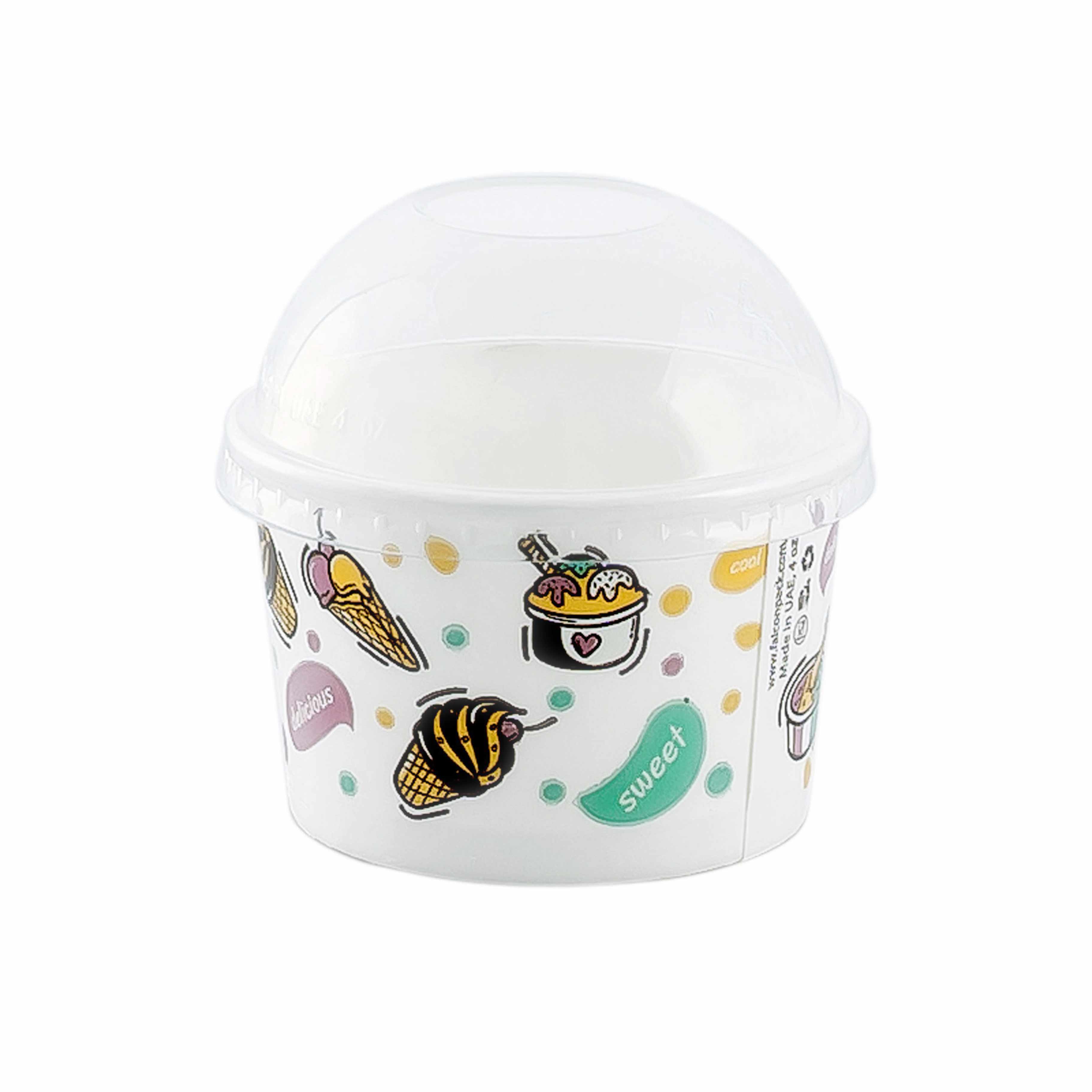 Paper Ice Cup With Dome Lid Paper Ice Cup With Dome Lid