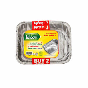 Are you tired of constantly worrying about food leaks and spills during storage? Falcon has got you covered with their combo pack of 3 rectangular aluminium containers with lids, crafted from durable and high-quality material. These disposable aluminium containers come in various sizes to ensure secure food storage without any leaks. Are you tired of constantly worrying about food leaks and spills during storage? Falcon has got you covered with their combo pack of 3 rectangular aluminium containers with lids, crafted from durable and high-quality material. These disposable aluminium containers come in various sizes to ensure secure food storage without any leaks.